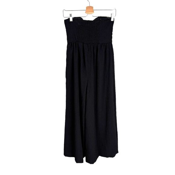 ASOS Textured Bandeau Jumpsuit - Black Crop Leg- Size 4 - NWOT - Picture 4 of 6